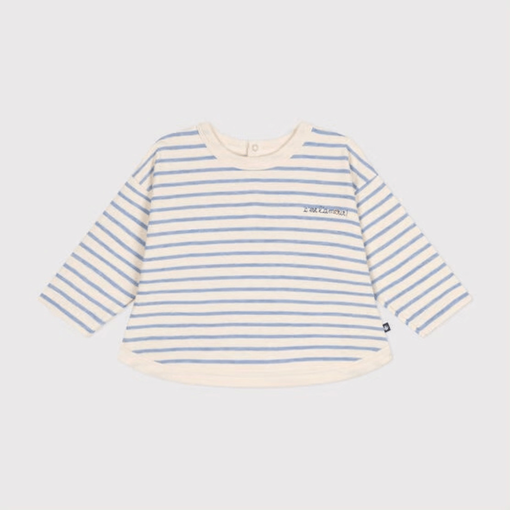 Petit Bateau | Baby T-shirt Met Lange Mouwen In Tubic - C’est L’amour