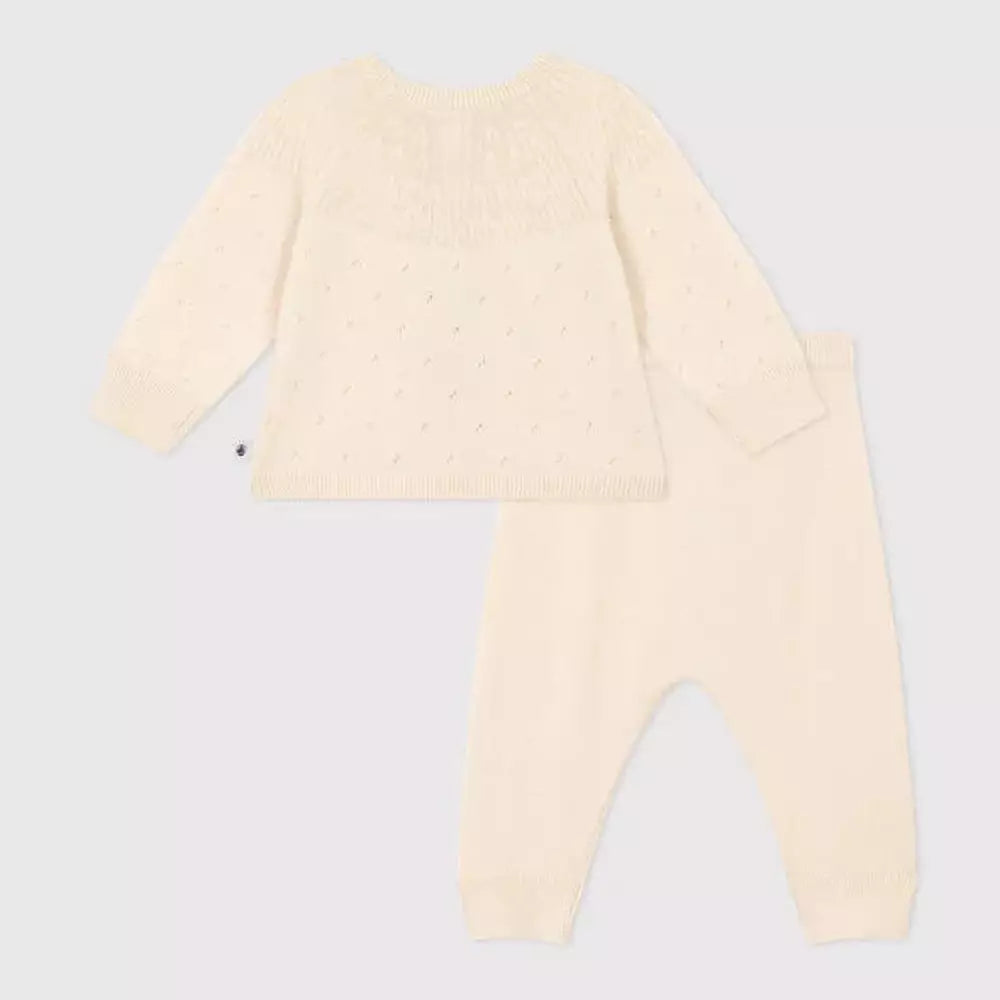 Petit Bateau | Setje Van Tricot Uit Wol En Katoen - Beige