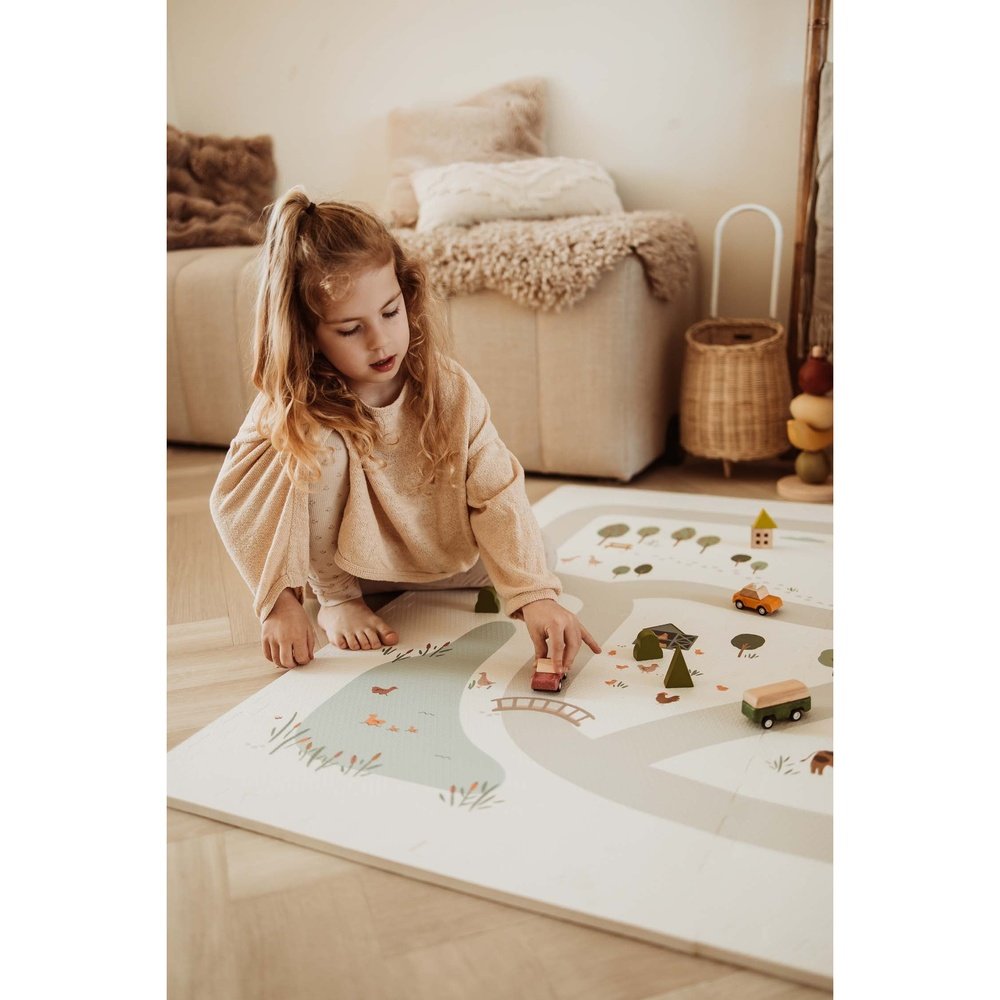 Play&Go Speeltapijt Puzzel - Eevaa 2In1 Puzzelmat/Opbergbox - Farm | Foam