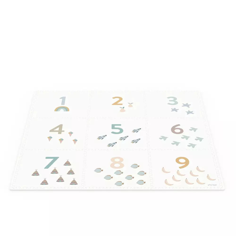 PLAY&GO SPEELTAPIJT PUZZEL - EEVAA 2IN1 PUZZELMAT/OPBERGBOX - NUMBERS/DOTS