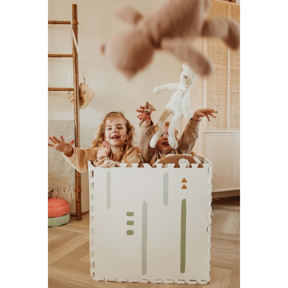 Play&Go Speeltapijt Puzzel - Eevaa 2In1 Puzzelmat/Opbergbox - Farm | Foam
