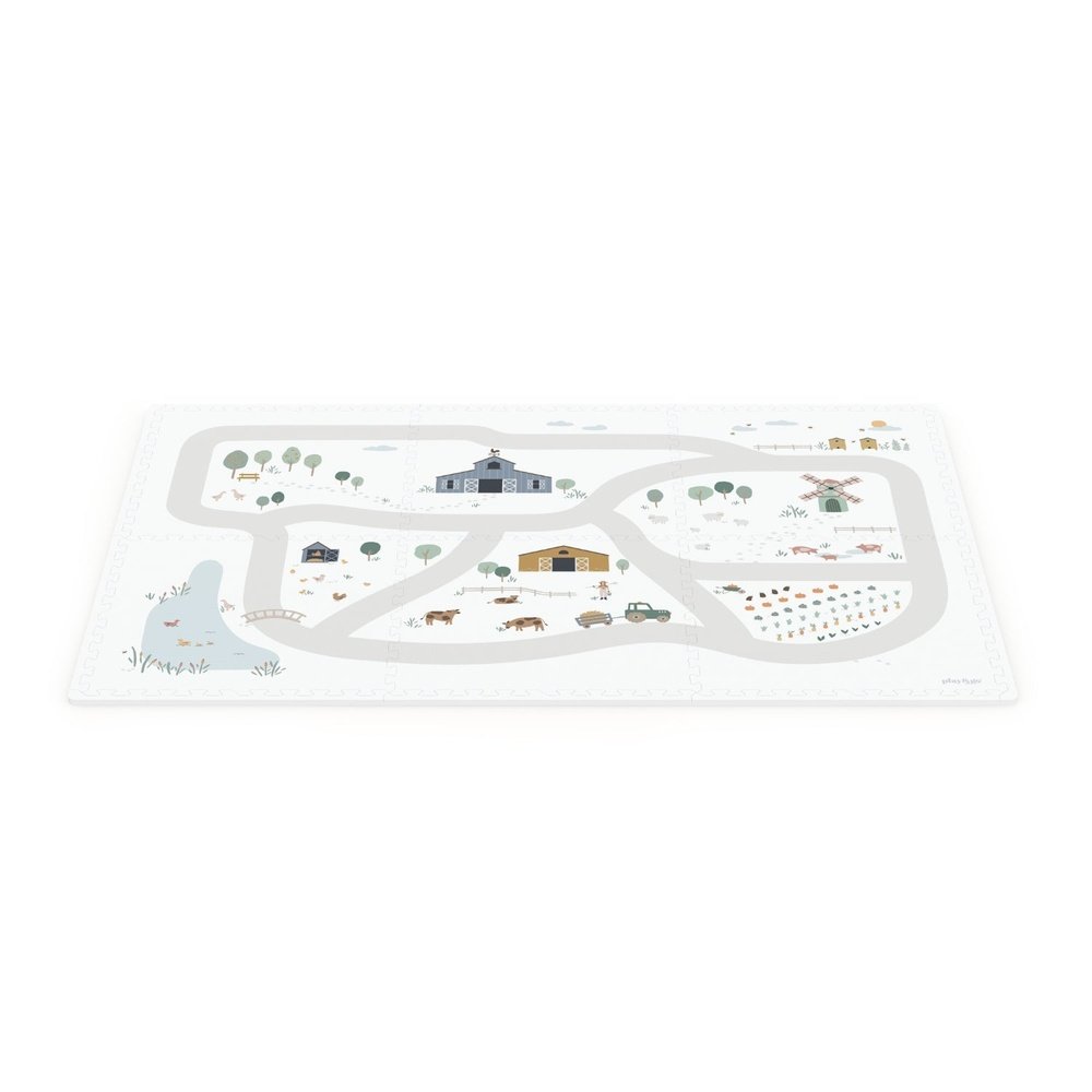 Play&Go Speeltapijt Puzzel - Eevaa 2In1 Puzzelmat/Opbergbox - Farm | Foam