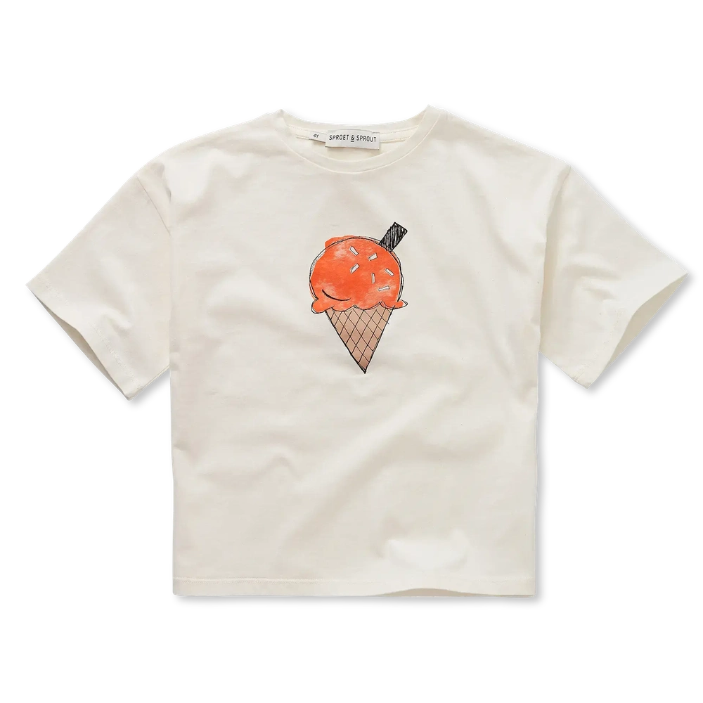 Sproet en Sprout T-Shirt Ice Cream Off-White