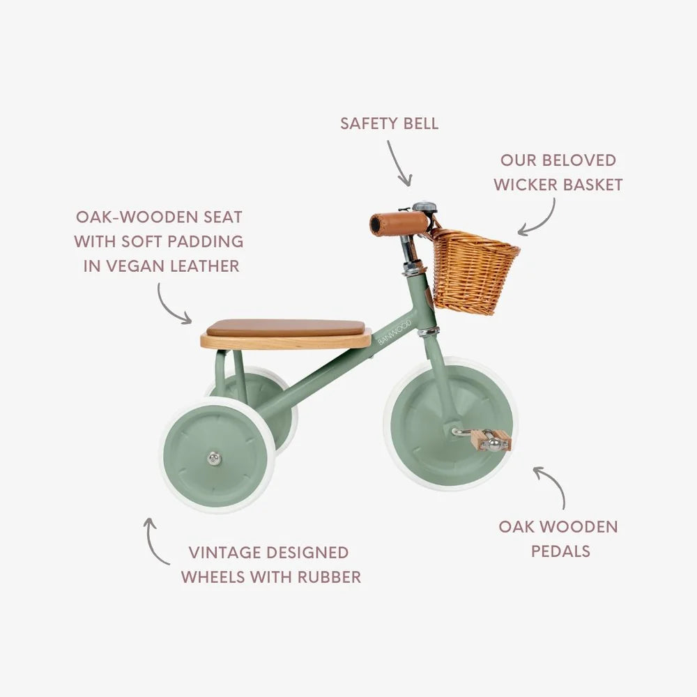 Banwood Driewieler / Trike Vintage - Forest Green