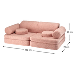 Wigiwama Zetel Set - Guava Pink Settee