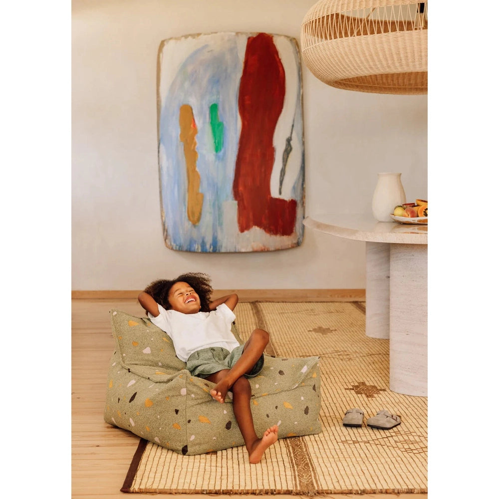 WigiWama Beanbag Chair zitzak - Terrazzo Moss