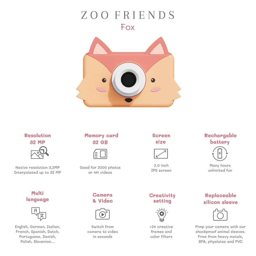 The Zoofamily Zoo Friends - Fox | Kindercamera