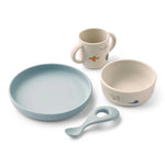 Liewood Eetset - Vivi Printed Tableware Set - Aviator / Ecru