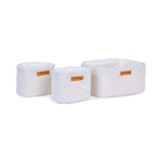 Childhome Set Van 3 Hangmandjes - 21X14X10cm + 14X10X10cm - Teddy Ecru