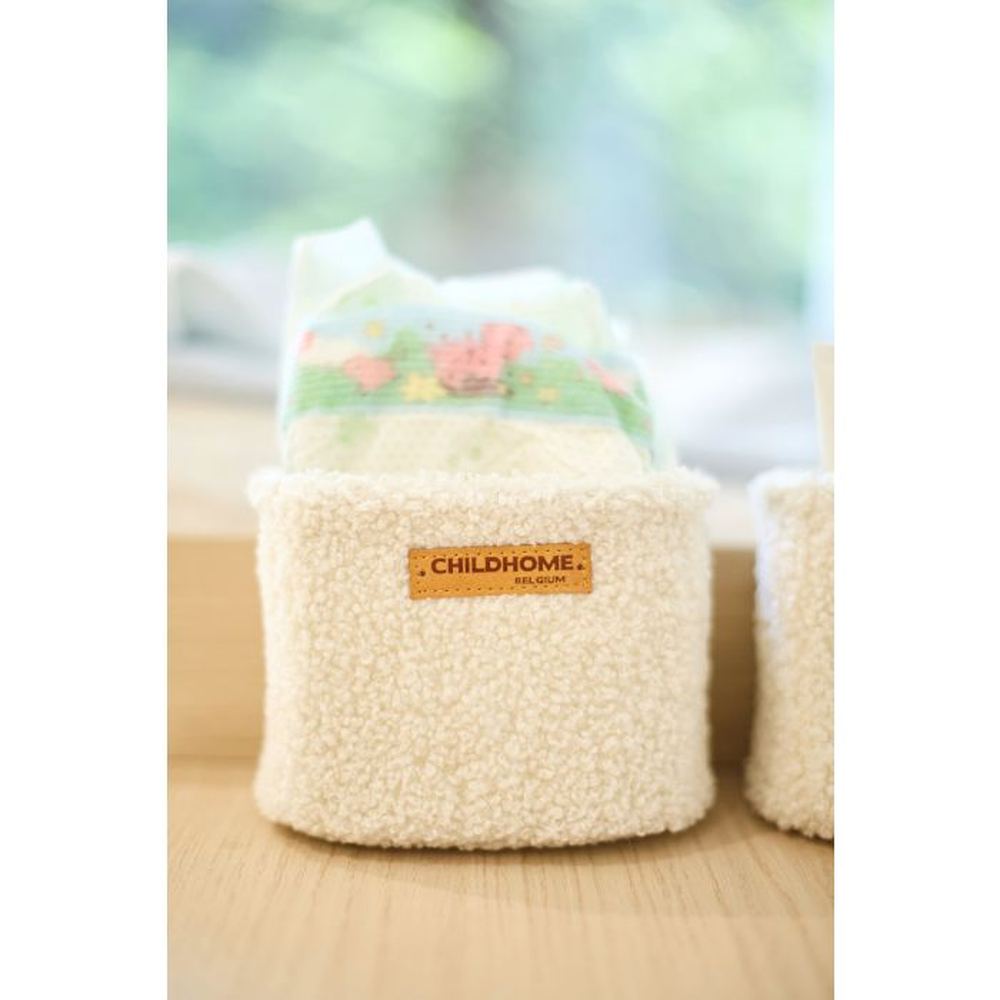 Childhome Set Van 3 Hangmandjes - 21X14X10cm + 14X10X10cm - Teddy Ecru