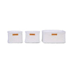 Childhome Set Van 3 Hangmandjes - 21X14X10cm + 14X10X10cm - Teddy Ecru