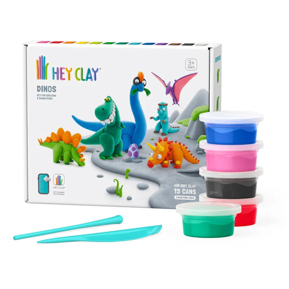 Hey Clay Zelfhardende Klei Dino - 15 potjes