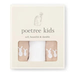Poetree Kids | 3 Hydrofiele Doeken 60x60cm - Camel & White