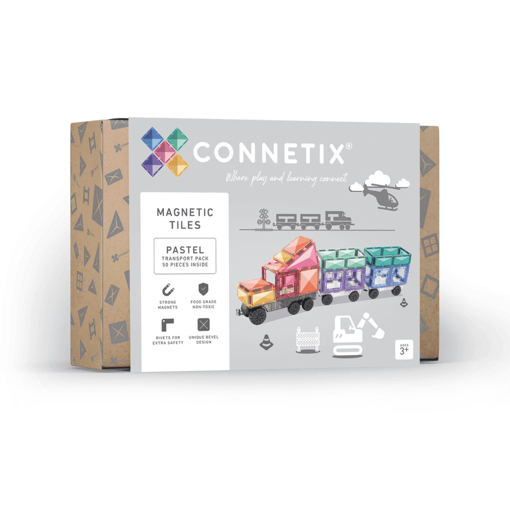 Connetix Transport Pack Pastel | 50 Onderdelen