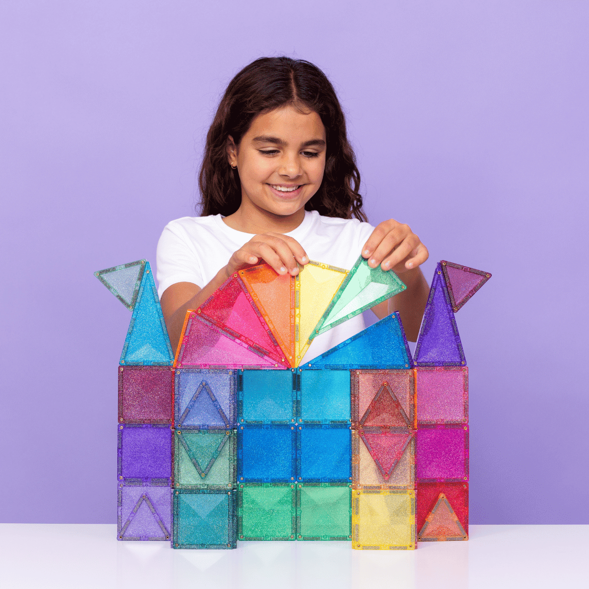 Connetix Glitter Castle Pack | 48 onderdelen