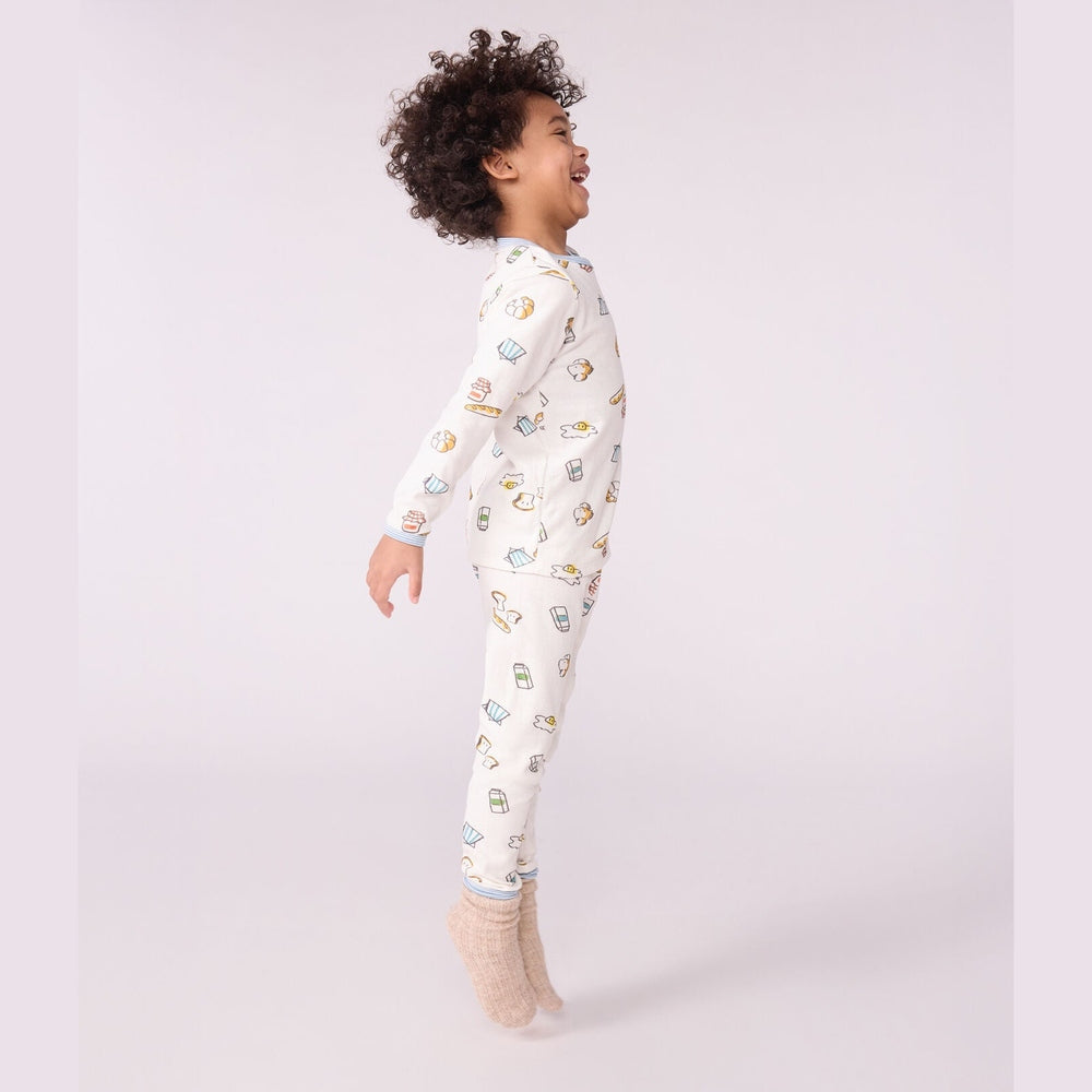 Petit Bateau Kinderpyjama In Tubic Met Ontbijtprint