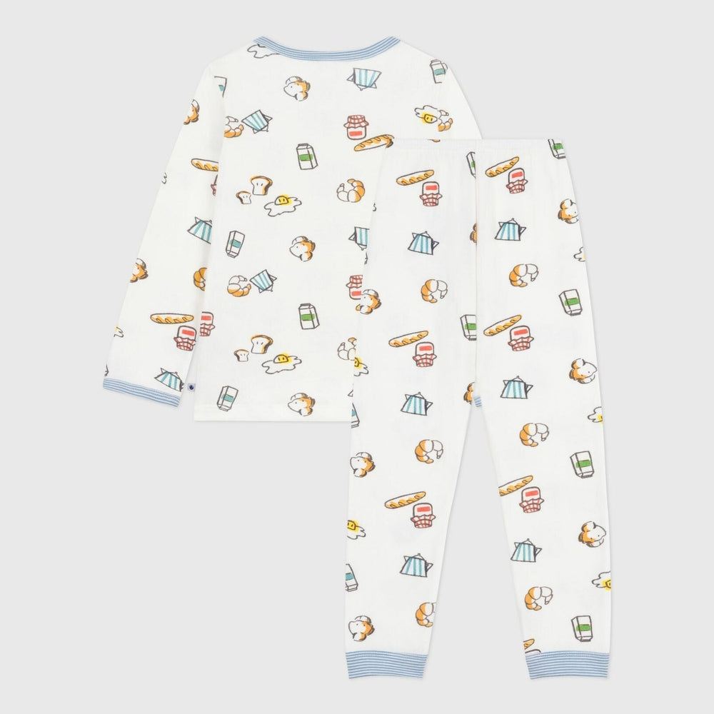 Petit Bateau Kinderpyjama In Tubic Met Ontbijtprint