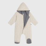 Petit Bateau Effen Gewatteerd Babypakje Met Capuchon En Voetjes