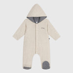 Petit Bateau Effen Gewatteerd Babypakje Met Capuchon En Voetjes
