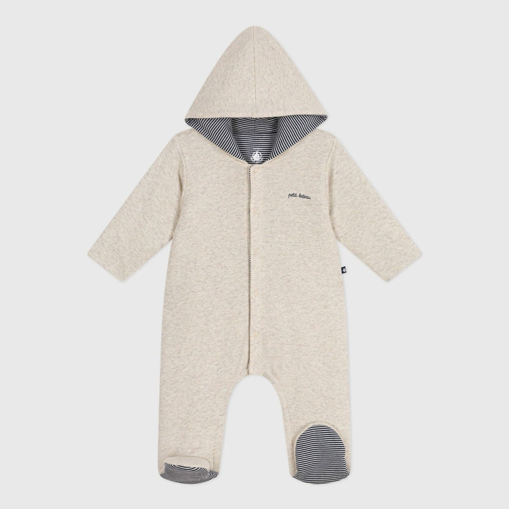Petit Bateau Effen Gewatteerd Babypakje Met Capuchon En Voetjes