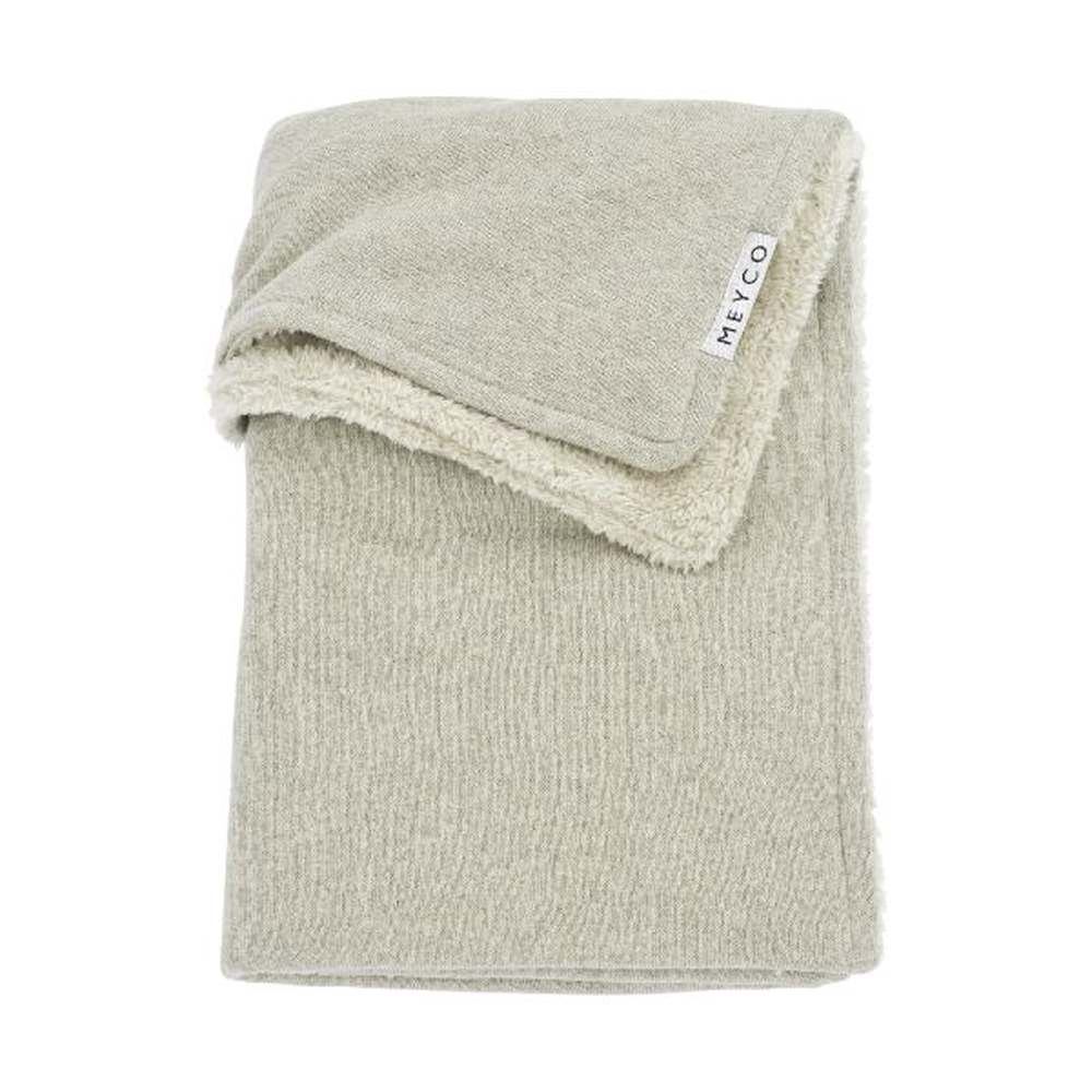Meyco Wiegdeken 75x100cm Teddy - Sand Melange