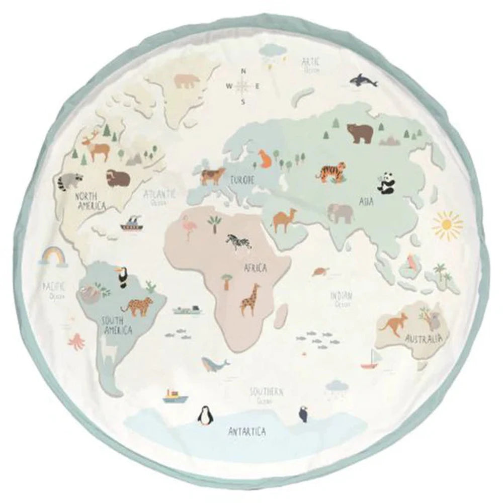 Play & Go Worldmap Colour Opbergzak en Speelmat