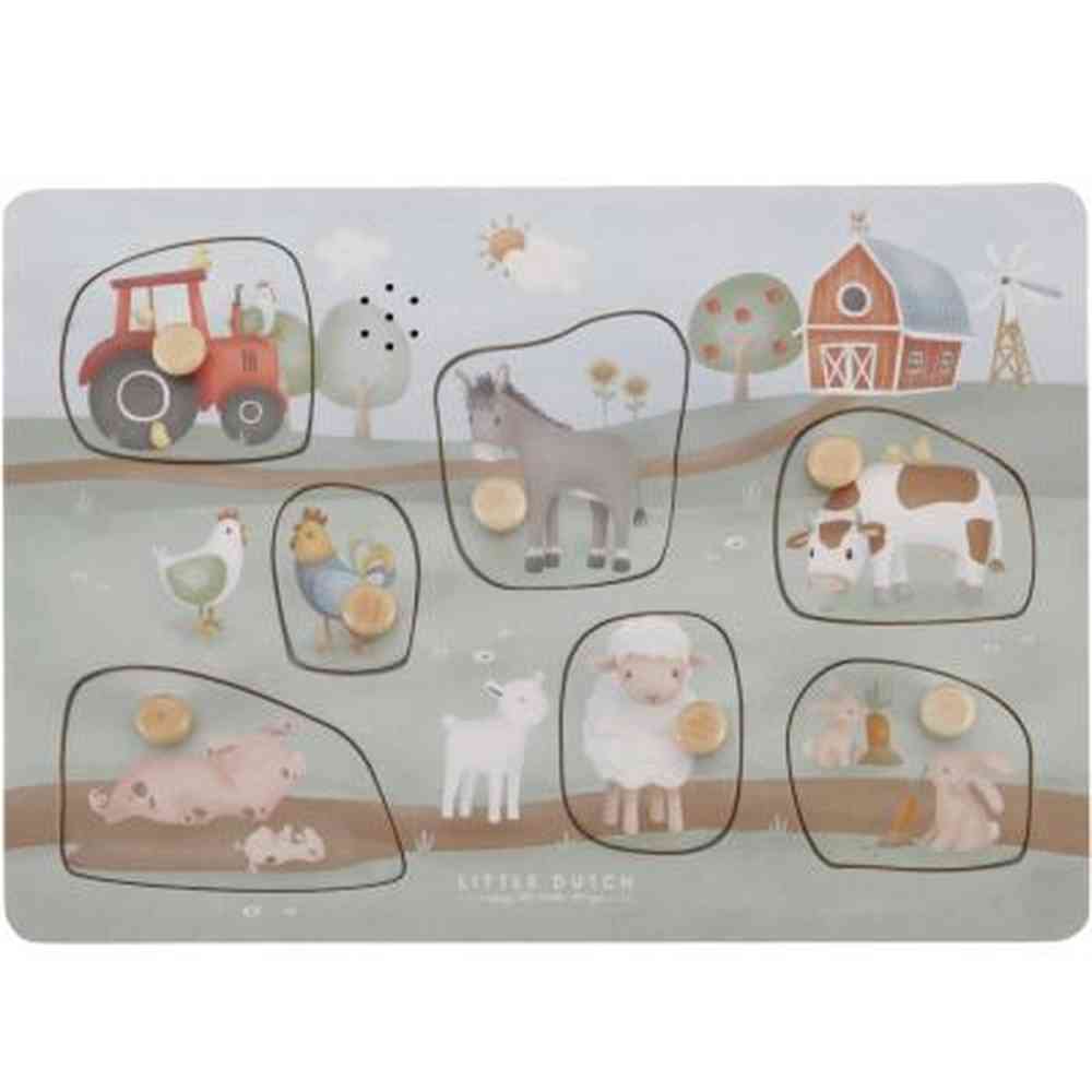 Little Dutch Houten Geluidenpuzzel Little Farm