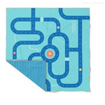 Quut - Speelhanddoek XL - 180x180cm - On The Road Blue