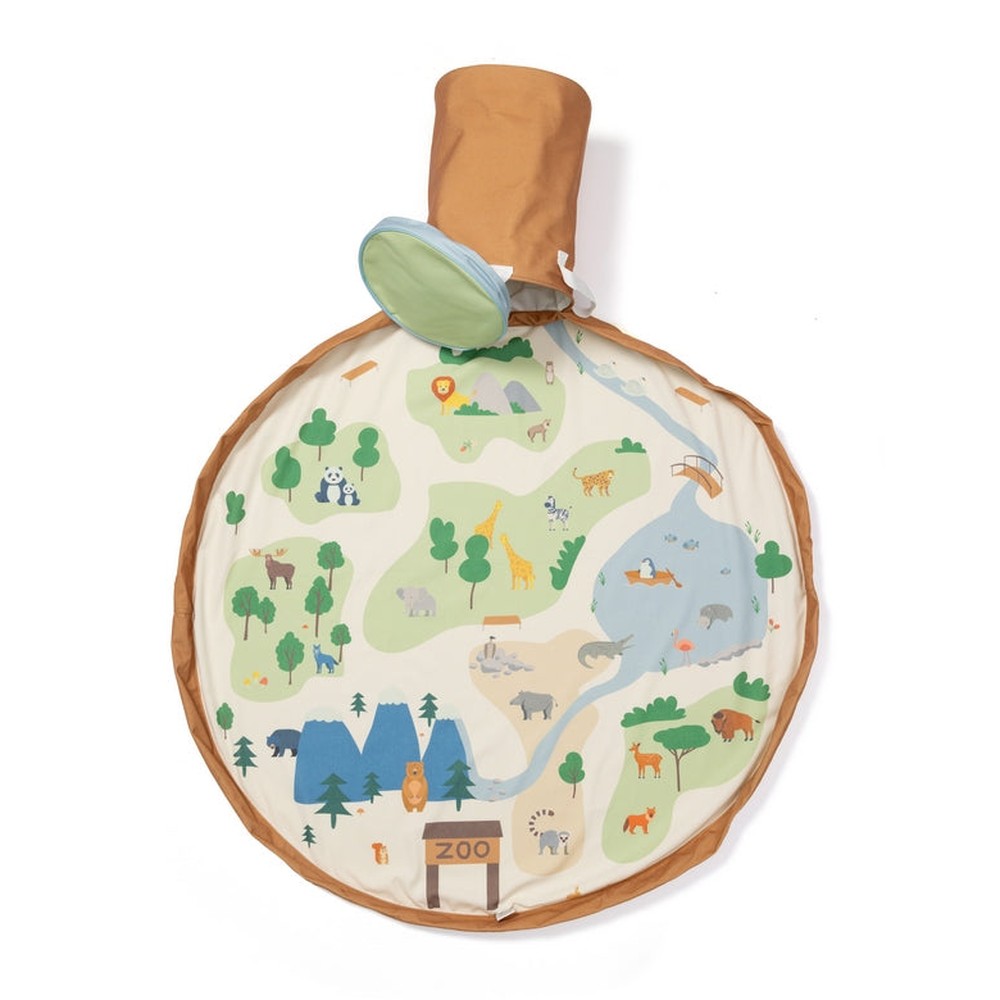 Play&Go Soo Speelmat en Opbergmand - Zoo