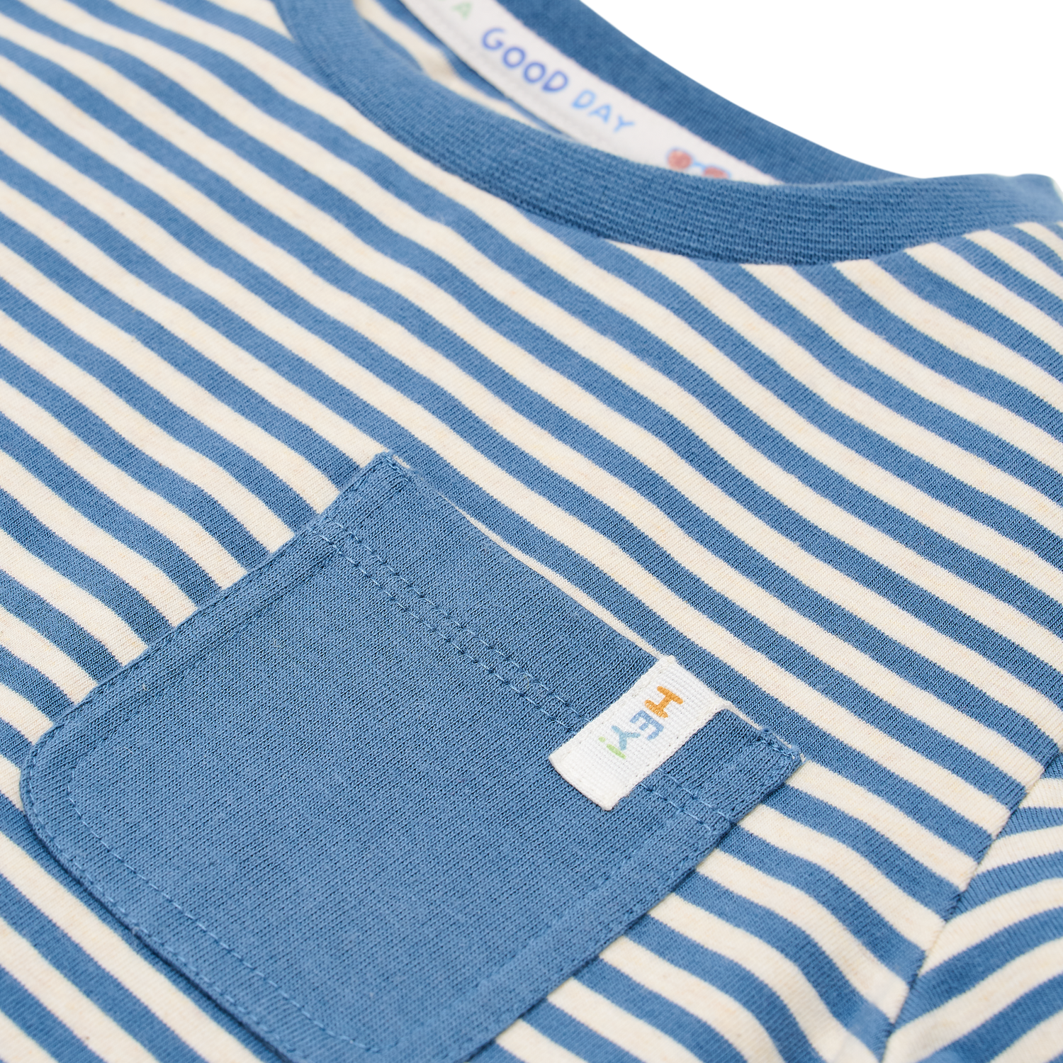 Little Dutch T-shirt korte mouw Indigo Sand Stripe